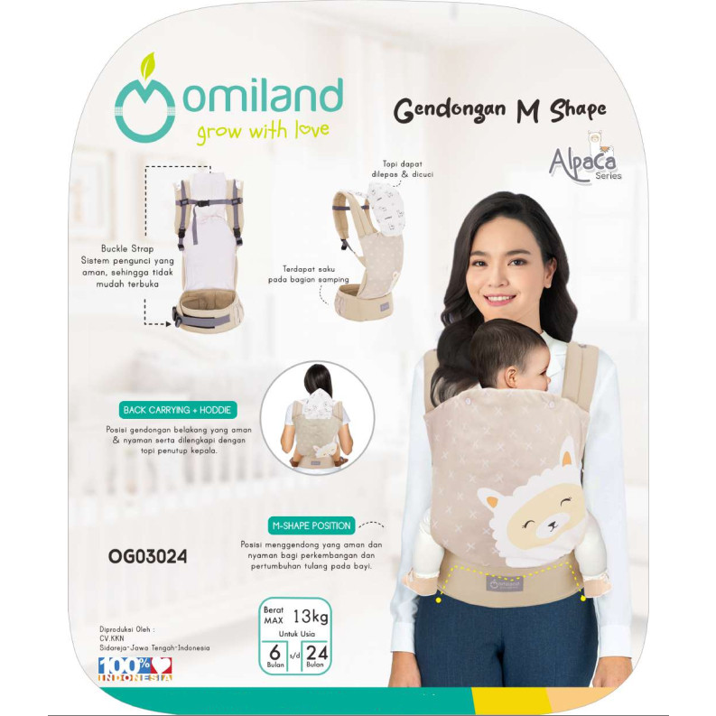 Omiland Gendongan Bayi Ransel SSC M-Shape Alpaca Series