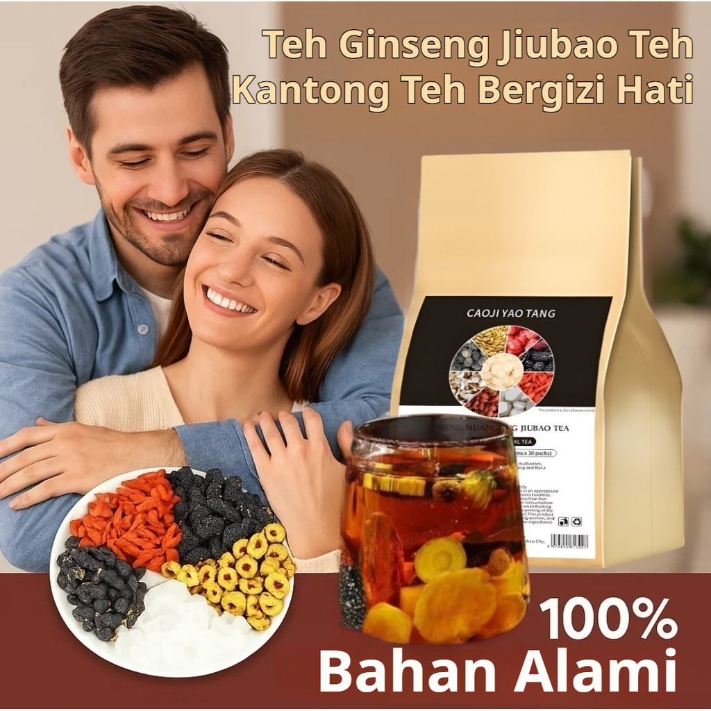 

✈️❤️【Pengiriman 24 Jam/COD】Teh Ginseng Jiubao Teh Nutrisi Ginjal Huangjing Minuman Kesehatan Qi/Essence Nine Treasures Tea /Kantong Teh Bergizi Hati/Teh Ginseng Liver dan Wolfberry Kombinasi Teh Kesehatan