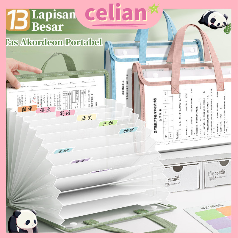 

【13 Gaya】A4 Transparan File Folder Document Bag Tas Dokumen File A4 Ukuran Folio Tas Berkas Dokumen Map Folder Bag 13 Sekat