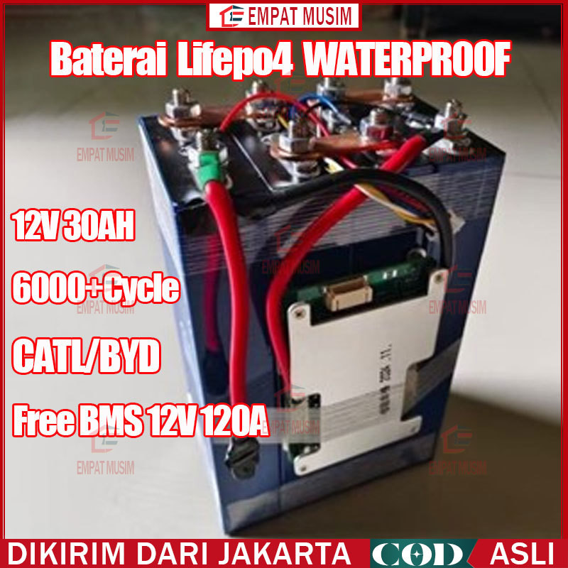 6000+Cycle UPS WATERPROOF BMS Battery LiFePO4 3.7V 25AH 30ah High Drain 3C/5C/6C Baru NEW Grade A Go