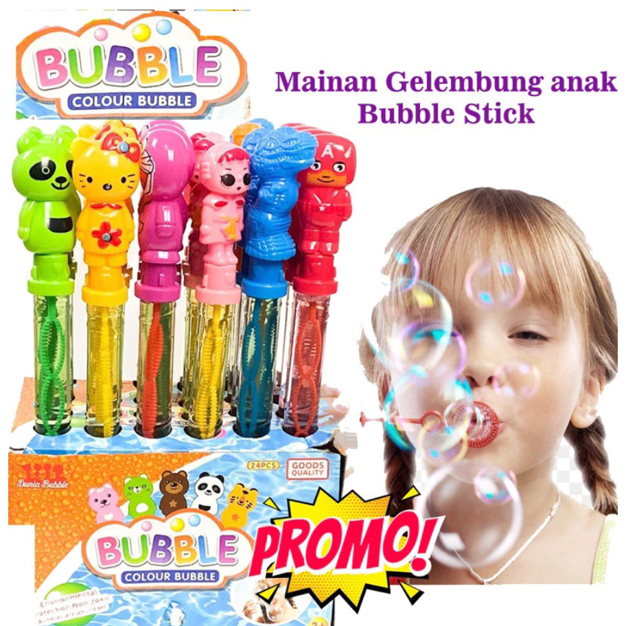 BUBBLE STICK MAINAN ANAK Gelembung Sabun Karakter Gelembung Sabun Lucu Gelembung Sabun 100 ml
