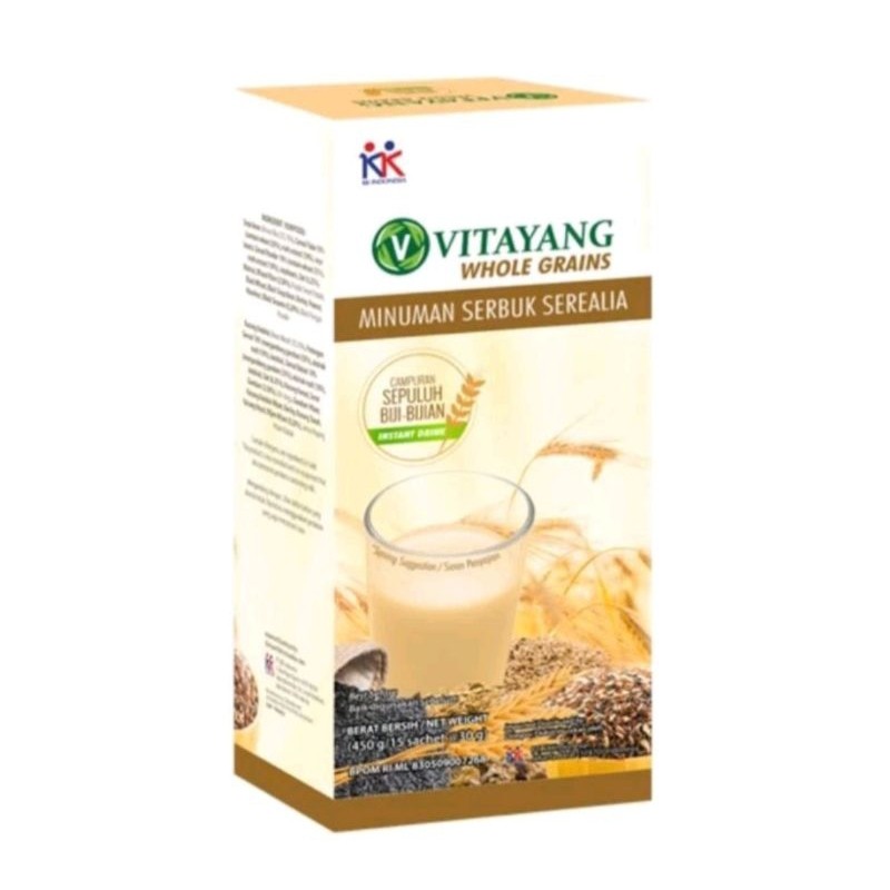 

Promo Paket Hemat Minuman sereal Vitayang Whole Grains per box isi 15 sachet untuk pengganti sarapan & membantu proses detoks tubuh serta membantu proses terapi penyembuhan