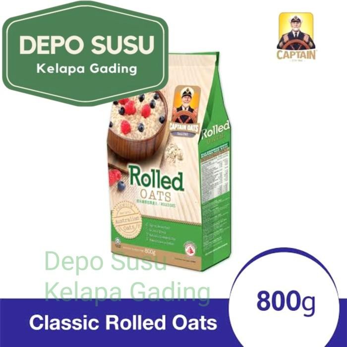 

Captain Oats Oatmeal 800gr Instant Quick Cook Rolled Oat Breakfast 800 - Rolled Oat 800g