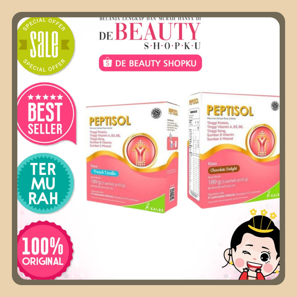 

Peptisol 189gr Coklat/Vanilla Tinggi Protein