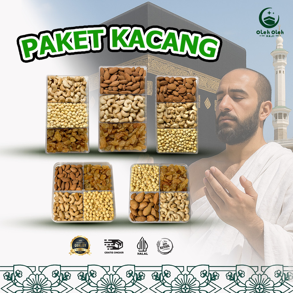 

Paket Kacang 3in1 4in1 / Oleh-oleh Haji kacang mix / Oleh Oleh Mix Nut
