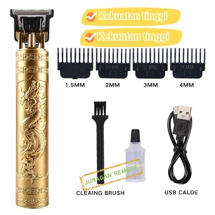 Alat Cukur Rambut Elektrik Cukuran Electric Mesin Pencukur Profesional Hair Clipper Vintage Mini Cas