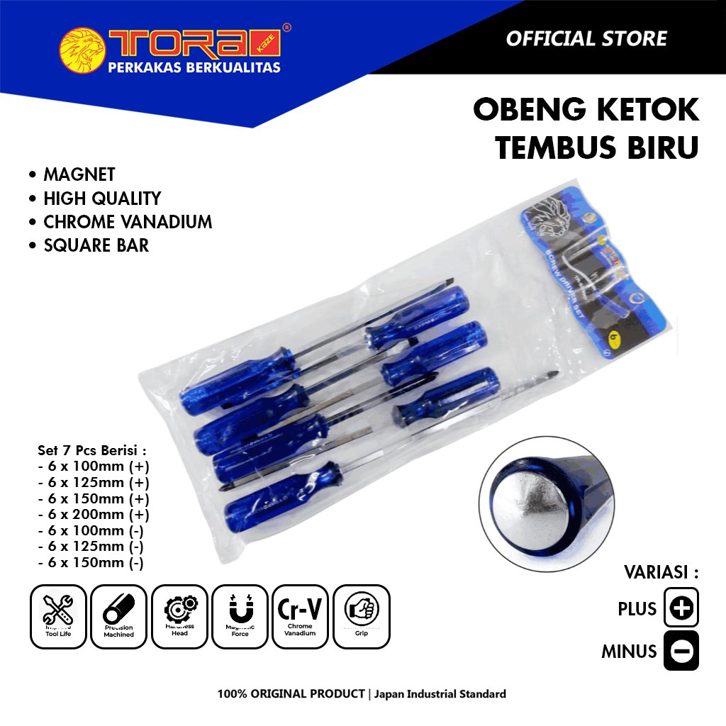 TORA Obeng Ketok Set 7 Pcs - Screwdriver Set