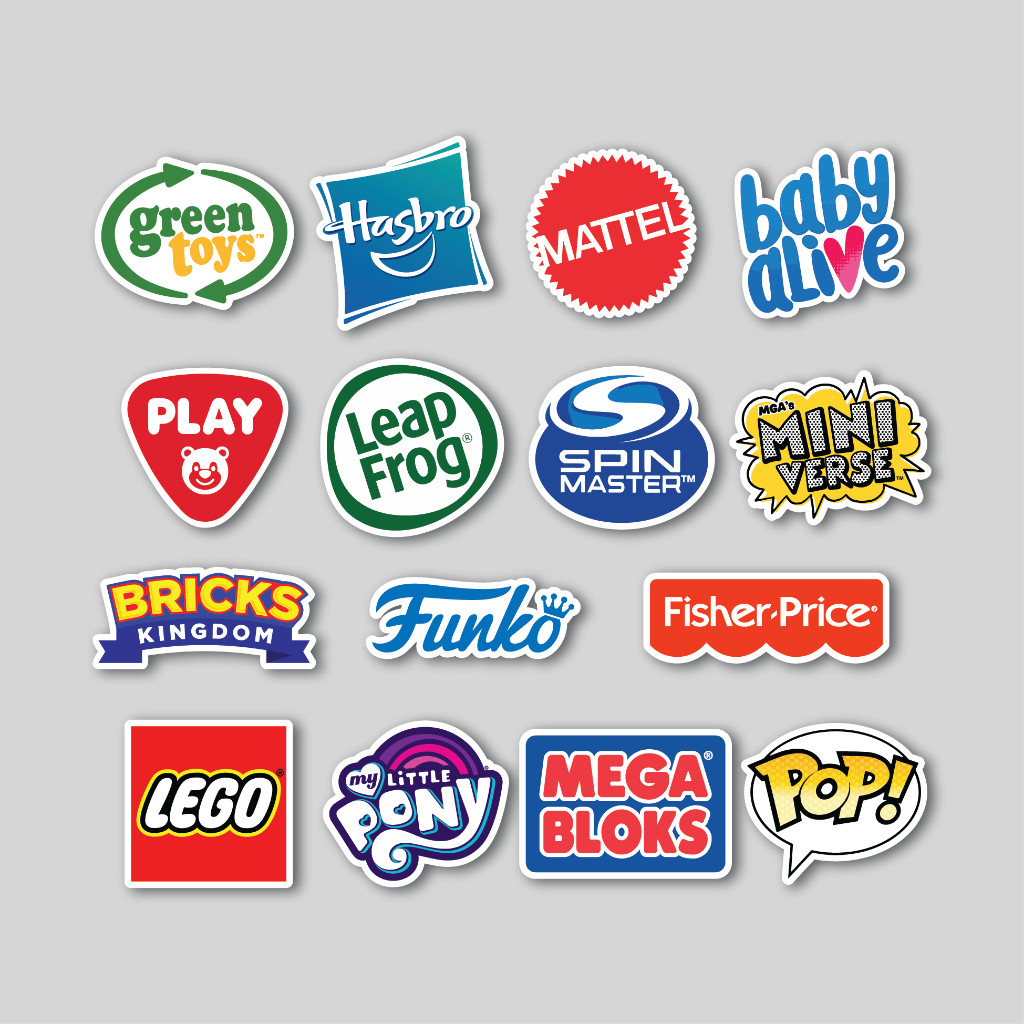 

Sticker Pack Toys Brand Logo | Sticker Tumbler | Stiker Laptop Koper Helm