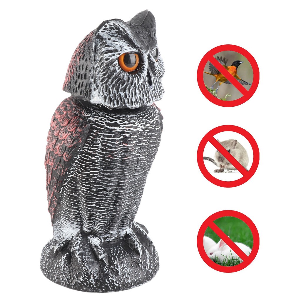 Owl Decoy Owl Decoy to Scare Birds Plastic Shake  Owl Decoy To Scare Birds Away Scarecrow Fake Owl O