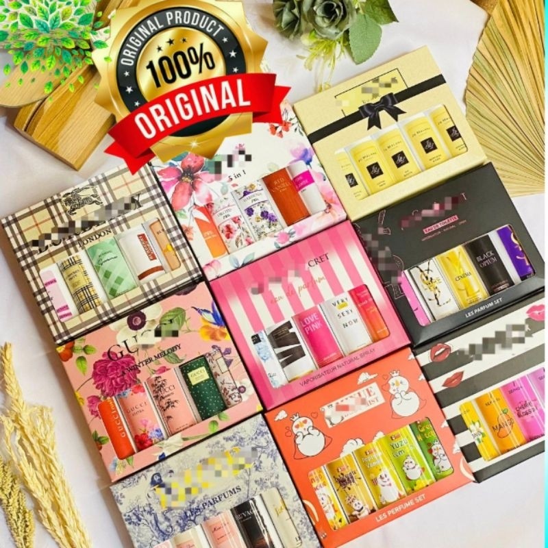 [Gift Set 5IN1] PARFUM GIFT BOX ISI 5 30ML |PARFUM BRANDED GIFT SET TRAVEL SIZE Growth Mart Mart