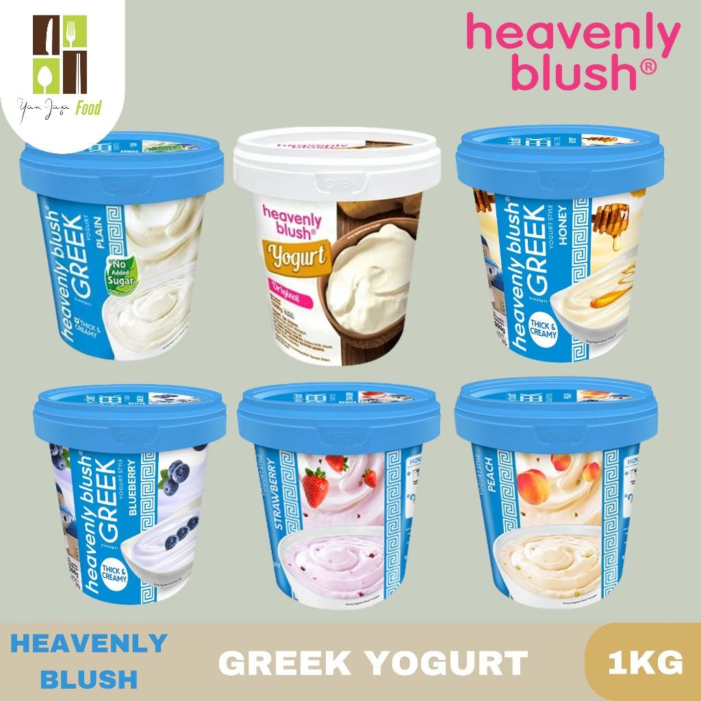 

Heavenly Blush Greek Yogurt Rasa Plain / Original / Madu / Blueberry / Stroberi / Peach 1 kg