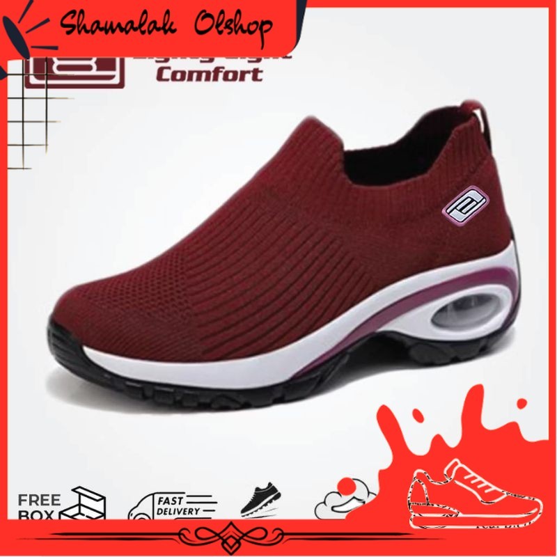 SHAMALAK MTK , Sepatu Sneakers Wanita Eighty-eight Comfort 2025  Kanvas Sepatu Wanita Rajut SLIPON ,