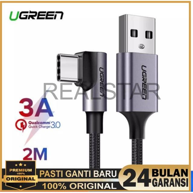 Ugreen Kabel Charger Type C Siku For Pubg - Kabel Siku Ugreen Usb C Support 3A Fast Charging