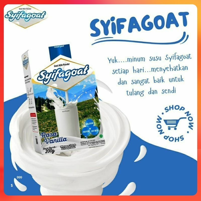 

Susu Kambing etawa syifagoat variant vanila jahe stroberi coklat original Surakarta Herbal Genuk
