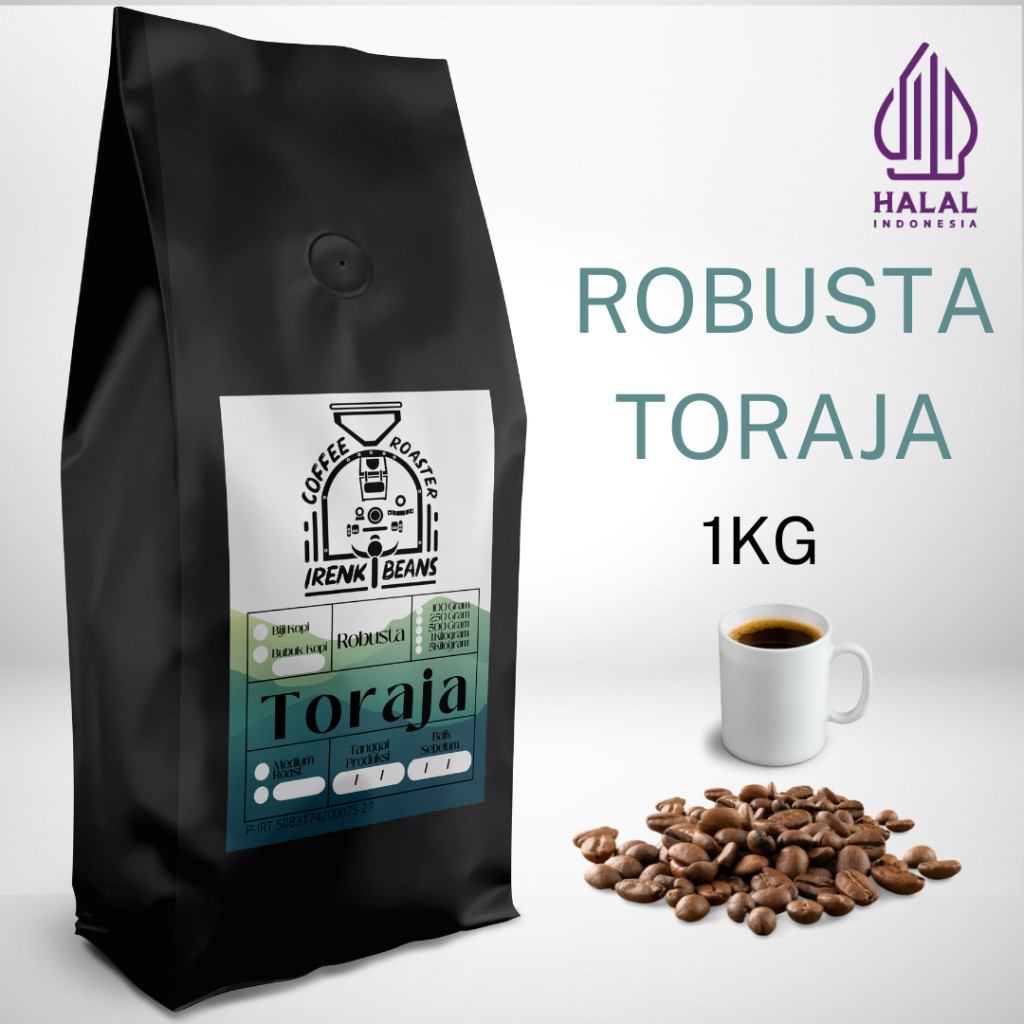

Kopi Robusta Toraja 1000g 1kg Biji Bubuk Almond Notes