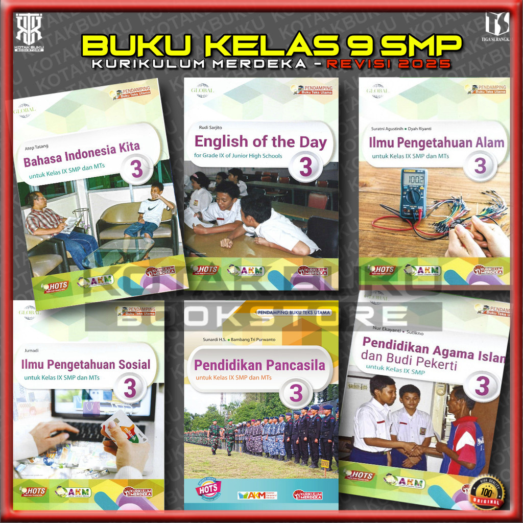 Buku Kelas 9 SMP Kurikulum Merdeka / Global / Tiga Serangkai / Revisi