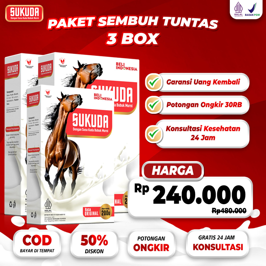 

Sukuda Susu Kuda Liar Lombok Murni Kolostrum 200 Gram