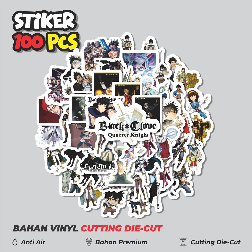 

Terbaru! 50 pcs Sticker Anime Black Cover Dekorasi Lucu Kreatif untuk Notebook, Skateboard, HP