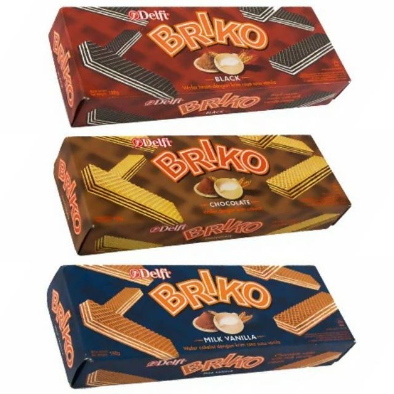 

Delfi BRIKO wafer coklat / vanila / black BOX 145 gr - ARM