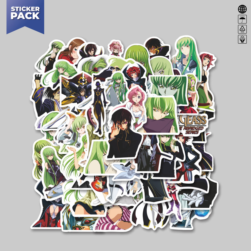 

[100PCS]Stiker Pack Sticker Anime Code Geass (Kōdo Giasu) Aesthetic Vinyl Anti Air Dekorasi Sticker Laptop Buku Journal Koper Helm Casing HP Gitar Helm Skateboard