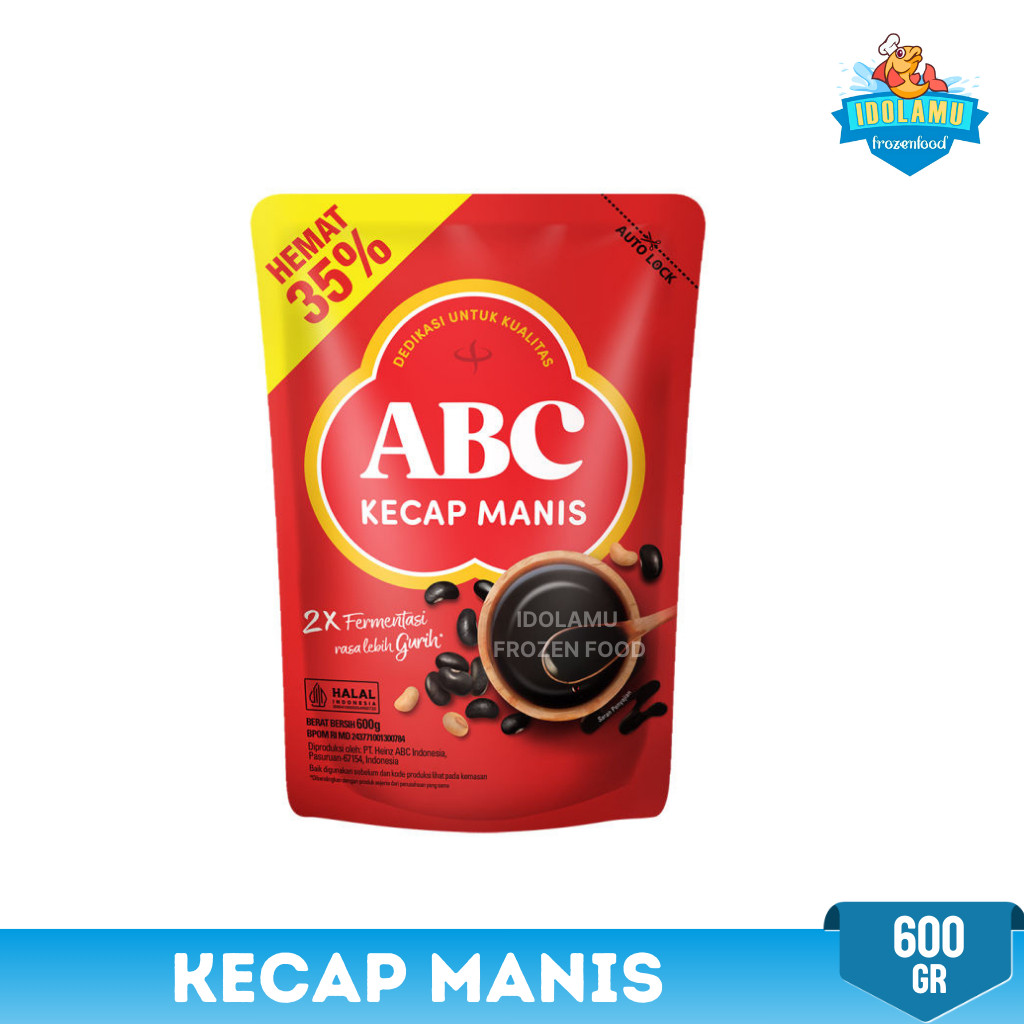 

kecap abc kecap manis kemasan pouch 600 ml