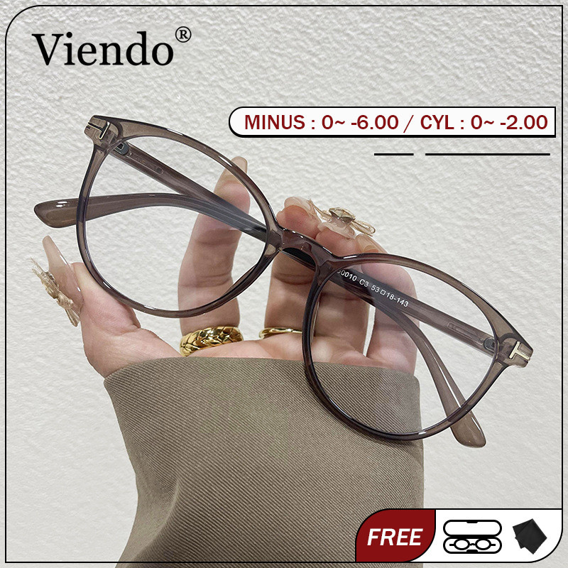 Viendo Kacamata Photocromic Anti Radiasi Minus Cylinder Wanita Pria Frame AntiBlueray Kaca Mata