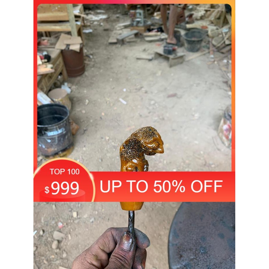 deder buto makala garap ukir alus diatas kayu jati finishingan termurah bk Keris sengkelat majapahit