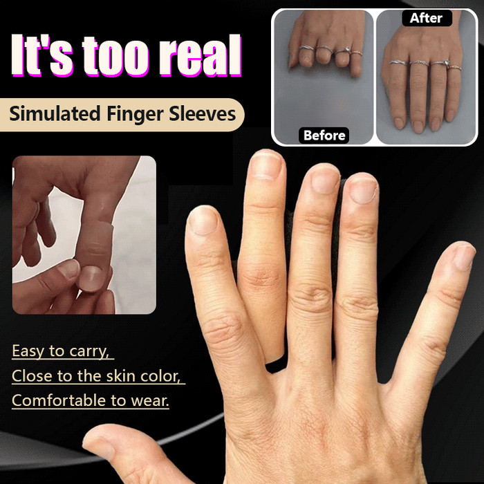 [Bayar Di Tempat]/Jari Palsu Silikon Lembut Ramah Kulit/Selubung Jari Silikon Simulasi/Jempol Palsu 