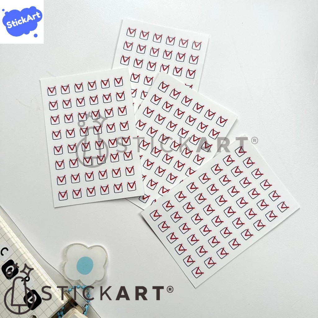 

[STICKART] Stiker Checklist/ Stiker Dekorasi Jurnal/ Stiker Centang BAHAN DAN KWALITAS PREMIUM