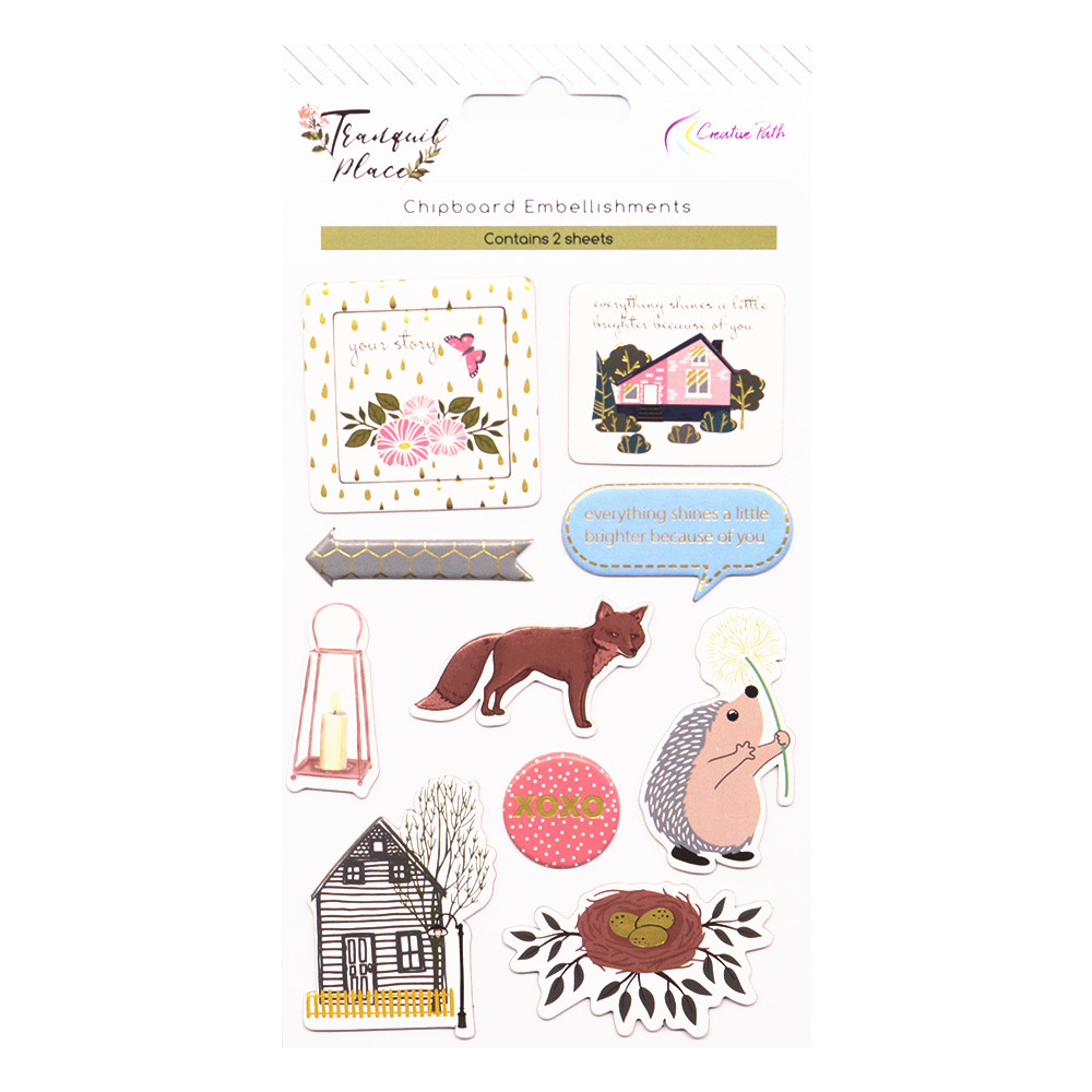 

Creative Path Chipboard Stickers Embellishments Foil Designs DIY Crafts Scrapbooking Cardmaking Journal Self Adhesive Decoration