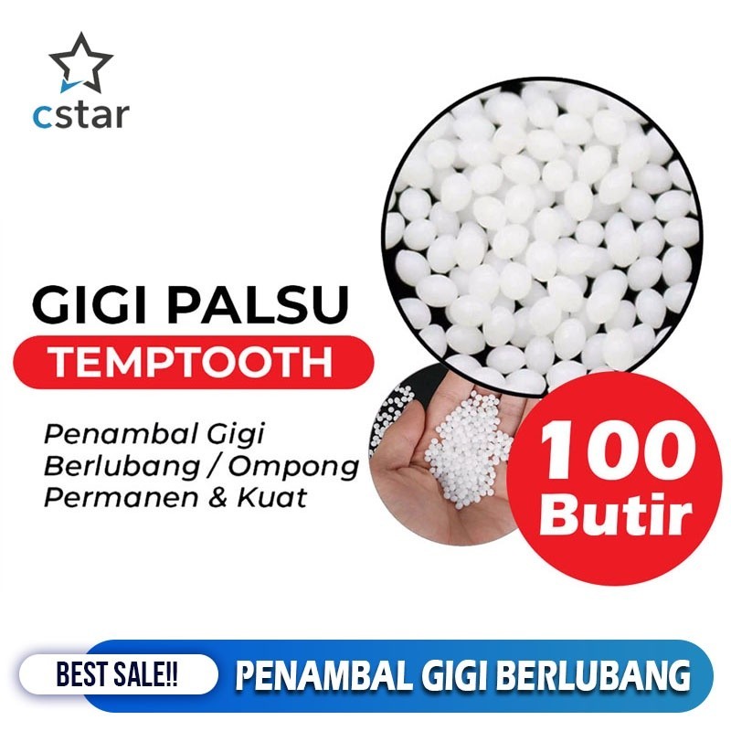 STAR+ Gigi Palsu Penutup Ompong Penambal Gigi Berlubang Gigi Palsu Permanen Kuat Tambal Gigi Temptoo