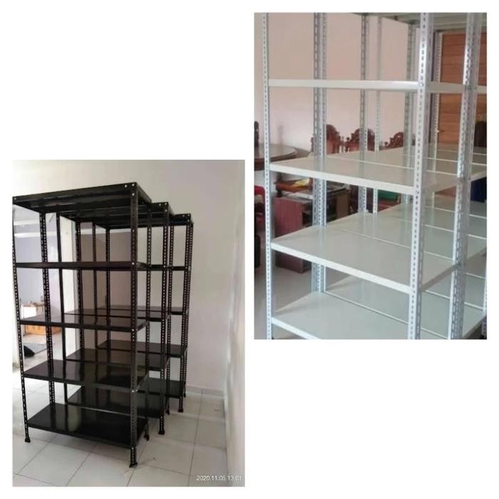 Rak Besi Siku 4 susun 50x100x200 - Putih