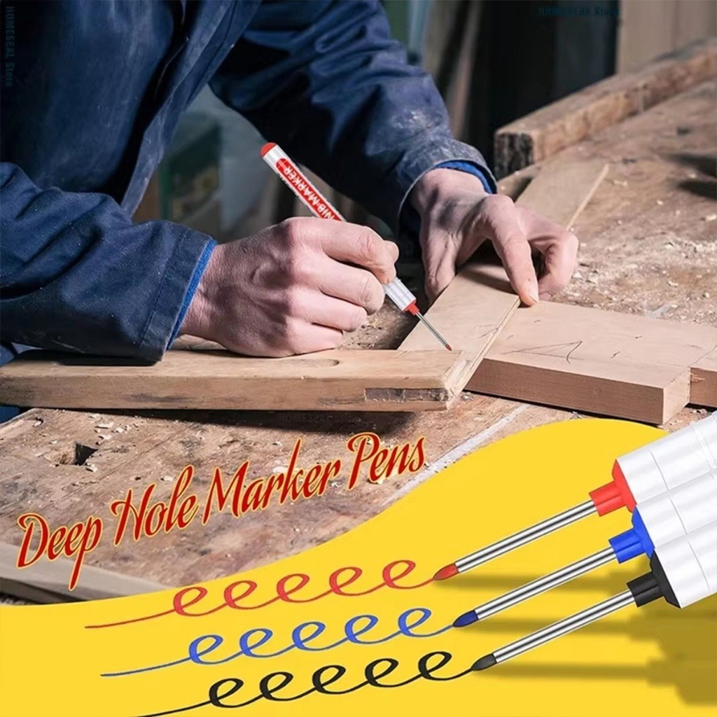 

D3W! 10PCS Spidol Marker Serbaguna Spidol Untuk Kayu Long Head Marker Anti Air Long Nib Marker