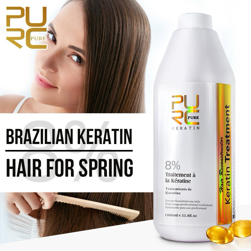 PURC Brazilian Keratin Treatment Smoothing Halus Rambut Brazilian 5% 8% 12% pure INFUSE KERATIN