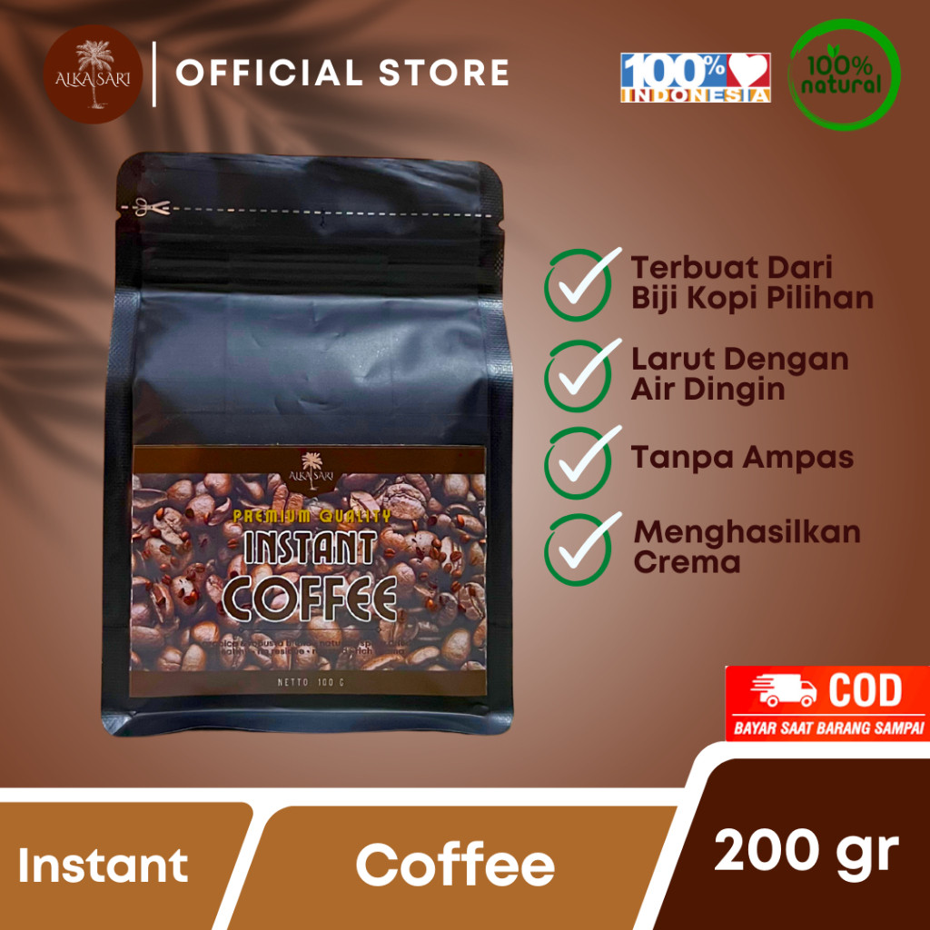 

NEW Instant Coffee / Bubuk Kopi Instan Tanpa Ampas Alka Sari PREMIUM
