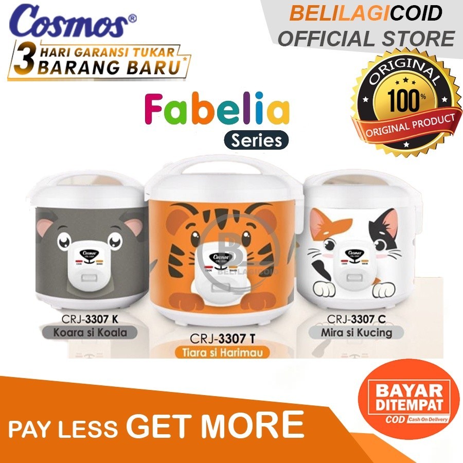 (ORI) Cosmos Rice Cooker CRJ 3307 / Megicom Cosmos CRJ-3307 / Magic Com Cosmos ORIGINAL CRJ3307