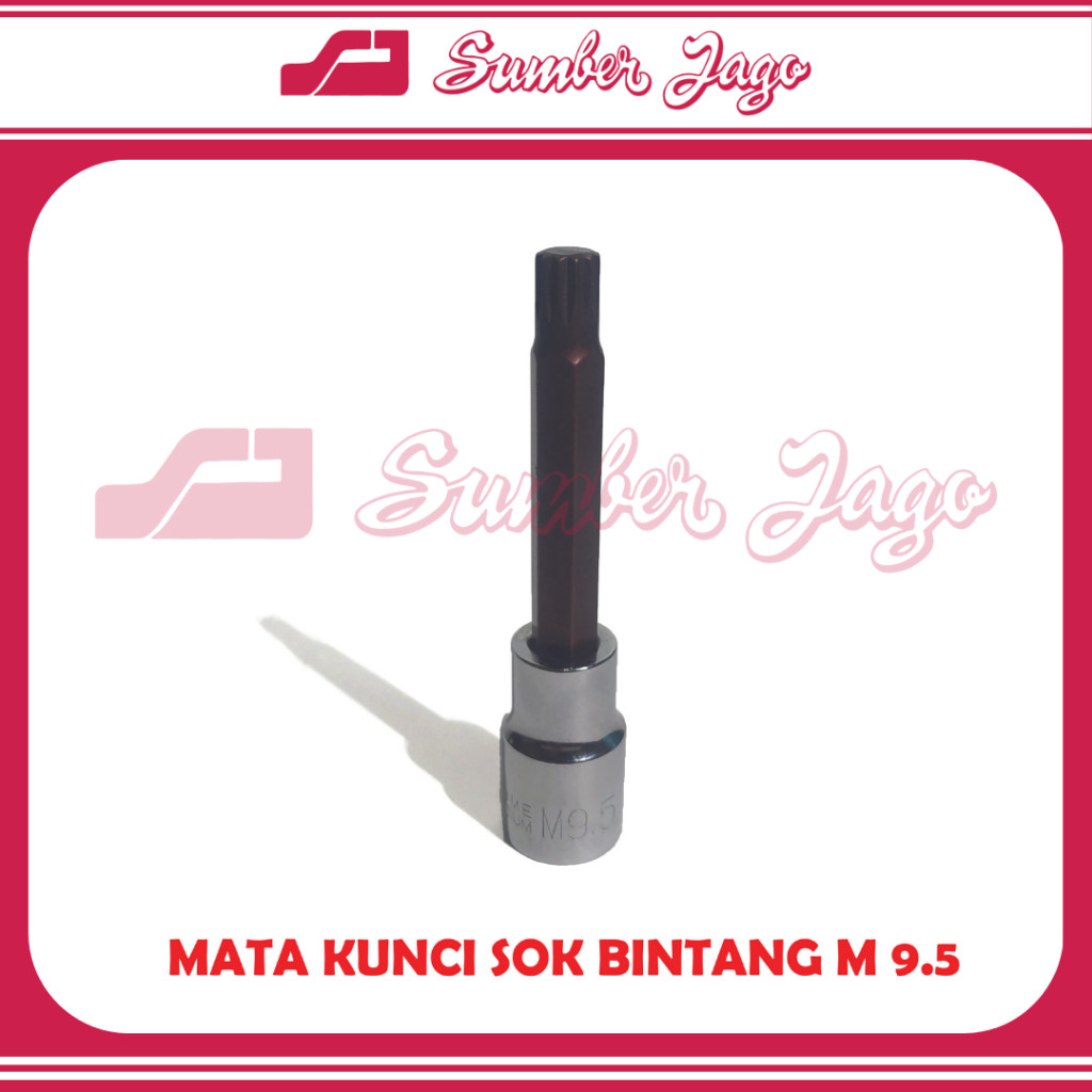 Mata Kunci Sok Bintang M9.5 untuk Baut Cylinder Head Avanza - Xeniaco