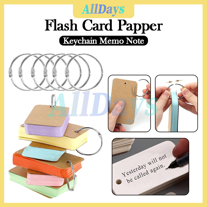

Flash Card Papper Keychain Memo Note/Polos Memo Notebook Ring