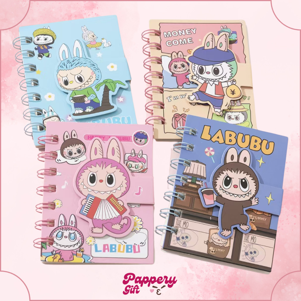 

Labubu mini notebook/notebook labubu/buku tulis mini A7 motif kartun notebook ring - SE0520