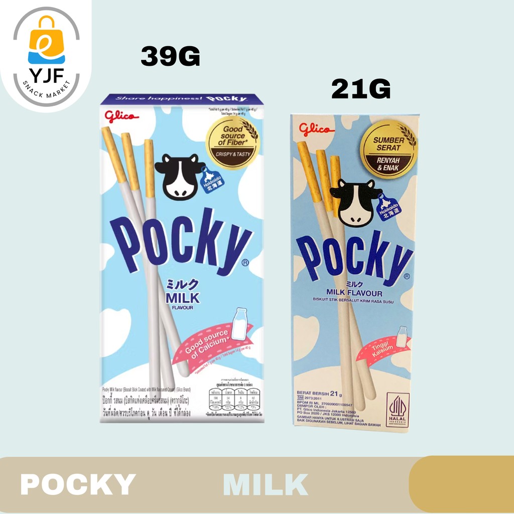 

Glico Pocky Stick Milk 39g/16g / Pocky Rasa Susu / Biscuit Rasa Susu / Kue Stick / Cemilan / Biskuit
