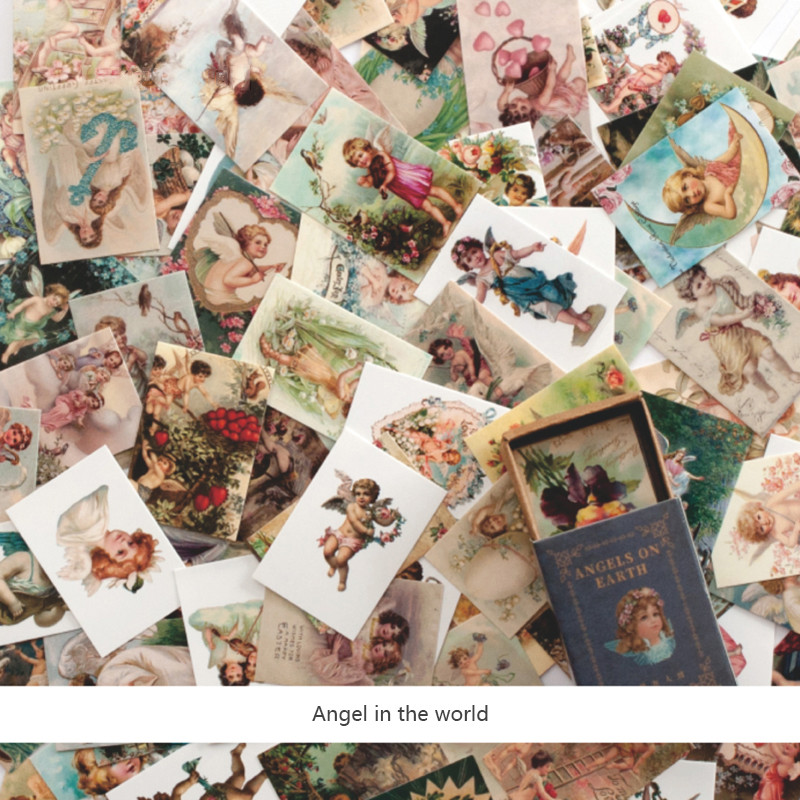 

100pcs Vintage Store Retro Material Card Kraft Cards for Deco Stationery LOMO Cards Stationery Notepad Sticky Notes