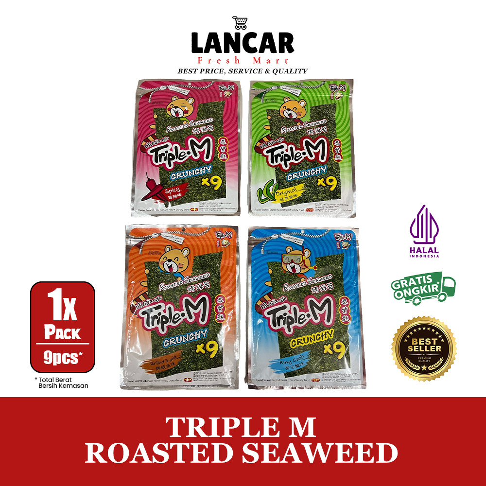 

TRIPLE M ROASTED SEAWEED 45GR / TRIPLE M ROASTED SEAWEED 45GR
