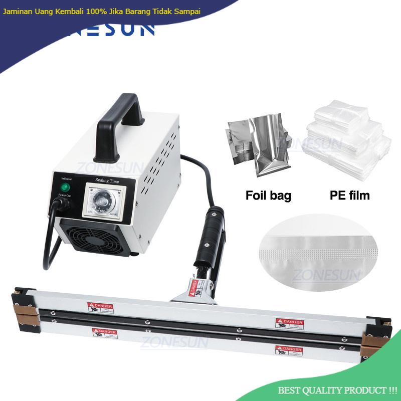 

ZONESUN Instant Hot Plier Portable Impulse Sealer Sealing Machine for Aluminum Vacuum Composite Film Mask Packaging Machine
