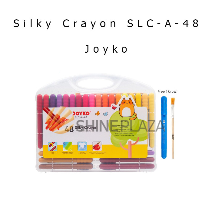 

KAYDEN STORE Silky Crayon 48 Colors - Krayon Halus Joyko SLC-A-48 Warna