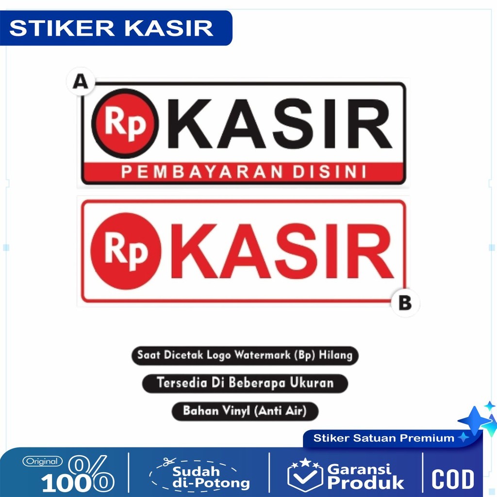 

Stiker Kasir / Stiker Pembayaran Kasir / Stiker Tempat Pembayaran
