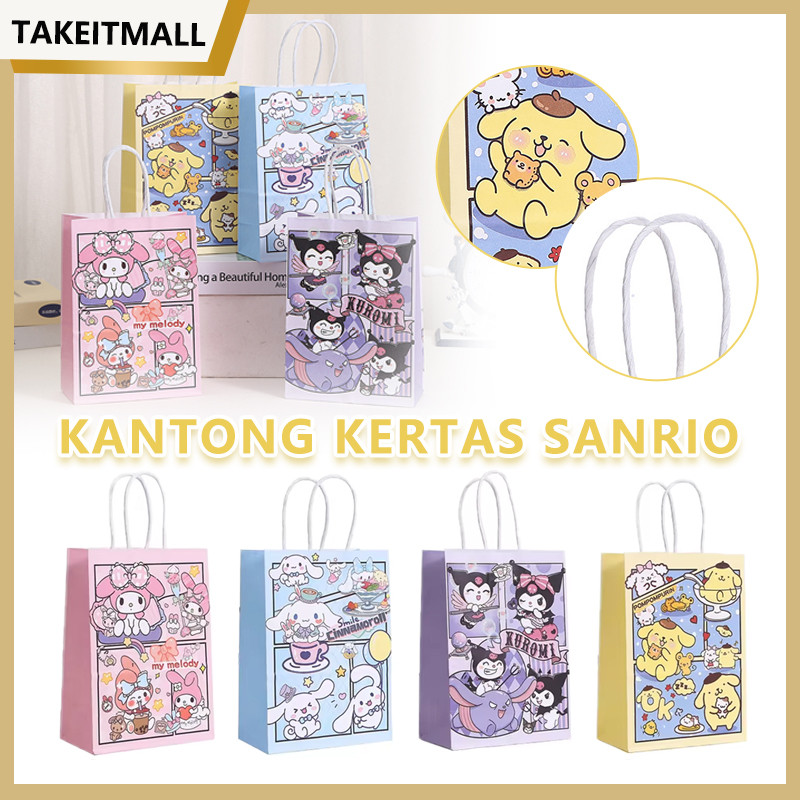 

Kantong Kertas Bertanda Logo Sanrio/Paper Bag Happy Birthday Animasi Goodie Bag