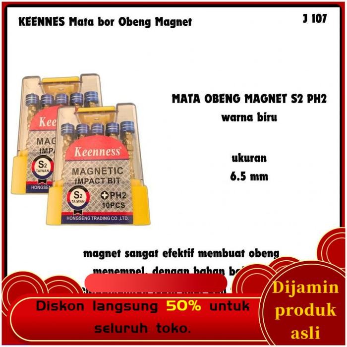 Mata obeng magnet/ mata obeng tutup magnet biru 10 pcs - J107 (10 pcs)