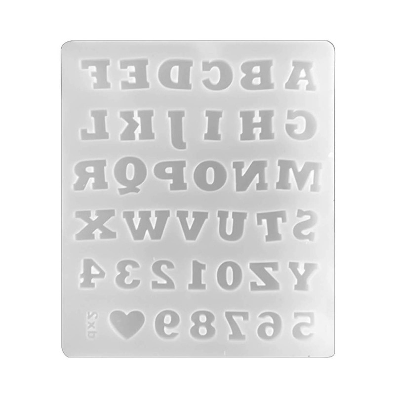 

Alphabet Number Mold DIY Small Alphabet Letter Pendant Resin Mold Crystal Epoxy Silicone Mold Keychain Multipurpose Mould