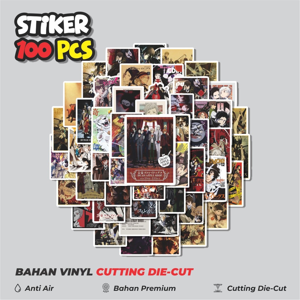 

Terbaru! 50 pcs Stiker Poster Bungo Stray Dogs Dekorasi Lucu Kreatif untuk Notebook, Skateboard, HP