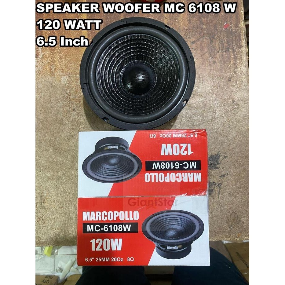 New Speaker Woofer Marcopolo MC 6108 W MC6108 6.5inch MC 6108W 6.5 inch 6.5in 120 Watt Original